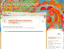 Tablet Screenshot of curiousimmigrants.wordpress.com