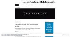 Desktop Screenshot of greysanatomyrelations.wordpress.com