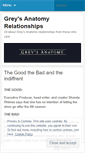 Mobile Screenshot of greysanatomyrelations.wordpress.com