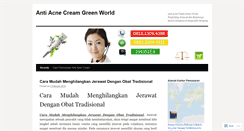 Desktop Screenshot of antiacnecreamgreenworld.wordpress.com