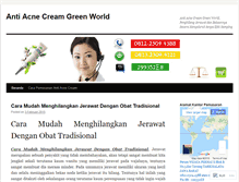 Tablet Screenshot of antiacnecreamgreenworld.wordpress.com