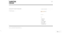 Desktop Screenshot of christianoskam.wordpress.com
