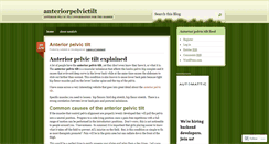 Desktop Screenshot of anteriorpelvictilt.wordpress.com