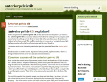 Tablet Screenshot of anteriorpelvictilt.wordpress.com