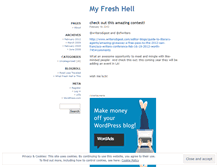 Tablet Screenshot of myfreshhell.wordpress.com