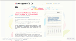 Desktop Screenshot of portuguesetogo.wordpress.com