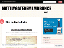 Tablet Screenshot of mattlygateremembrance.wordpress.com