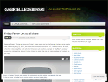 Tablet Screenshot of gabrielledebinski.wordpress.com