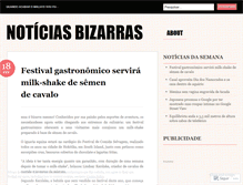 Tablet Screenshot of noticiasbizarrasdainternet.wordpress.com