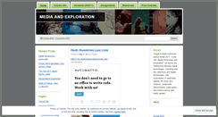 Desktop Screenshot of mediaexploration.wordpress.com