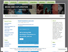 Tablet Screenshot of mediaexploration.wordpress.com