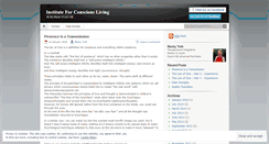 Desktop Screenshot of instituteforconsciousliving.wordpress.com