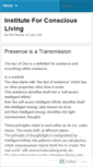 Mobile Screenshot of instituteforconsciousliving.wordpress.com