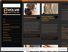 Tablet Screenshot of evolvesalonanddayspa.wordpress.com