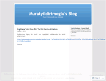 Tablet Screenshot of muratyildirimoglu.wordpress.com