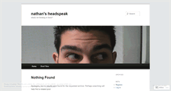 Desktop Screenshot of nathansheadspeak.wordpress.com