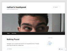 Tablet Screenshot of nathansheadspeak.wordpress.com