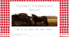 Desktop Screenshot of equine101.wordpress.com