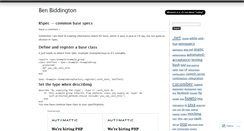 Desktop Screenshot of benbiddington.wordpress.com