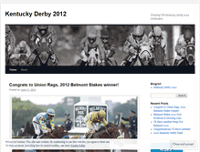 Tablet Screenshot of kentuckyderby2012.wordpress.com