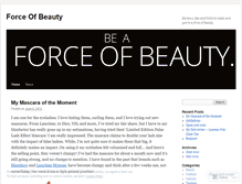 Tablet Screenshot of forceofbeauty.wordpress.com