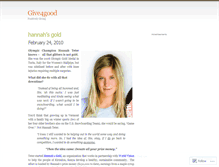 Tablet Screenshot of give4good.wordpress.com