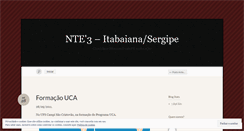Desktop Screenshot of nte3sergipe.wordpress.com