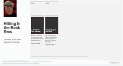 Desktop Screenshot of hittinginthebackrow.wordpress.com