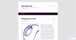 Desktop Screenshot of ajleedesign.wordpress.com