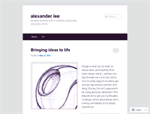 Tablet Screenshot of ajleedesign.wordpress.com