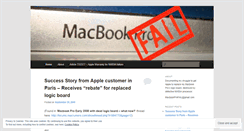 Desktop Screenshot of macbookprofail.wordpress.com