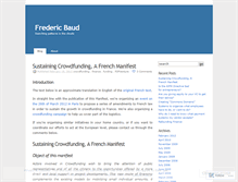 Tablet Screenshot of fbaud.wordpress.com