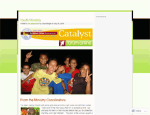 Tablet Screenshot of catalystforum.wordpress.com