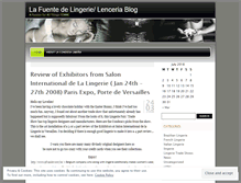 Tablet Screenshot of lafuentelingerielenceria.wordpress.com