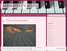 Tablet Screenshot of mamapeke.wordpress.com