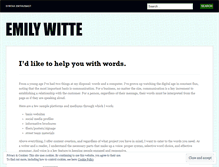 Tablet Screenshot of emilywitte.wordpress.com