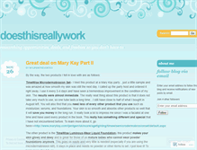 Tablet Screenshot of doesthisreallywork.wordpress.com