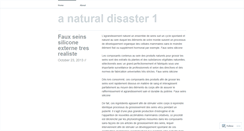 Desktop Screenshot of anaturaldisaster1.wordpress.com