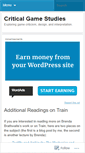 Mobile Screenshot of criticalgamestudies.wordpress.com