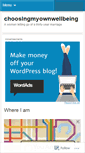 Mobile Screenshot of choosingmyownwellbeing.wordpress.com