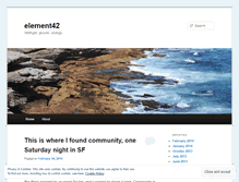 Tablet Screenshot of element42.wordpress.com