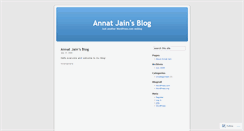 Desktop Screenshot of annatjain.wordpress.com