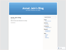 Tablet Screenshot of annatjain.wordpress.com