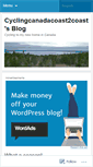 Mobile Screenshot of cyclingcanadacoast2coast.wordpress.com