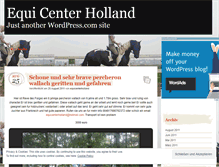 Tablet Screenshot of equicenterholland.wordpress.com