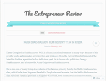 Tablet Screenshot of entrepreneurreview.wordpress.com