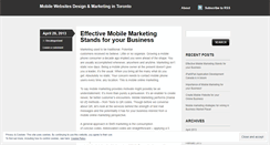 Desktop Screenshot of mobilemarketingtoronto.wordpress.com