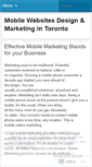 Mobile Screenshot of mobilemarketingtoronto.wordpress.com