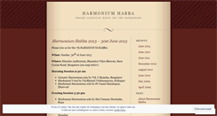 Desktop Screenshot of harmoniumhabba.wordpress.com