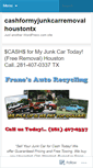 Mobile Screenshot of cashformyjunkcarremovalhoustontx.wordpress.com